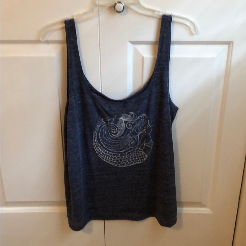 Navy with mermaid symbol tank